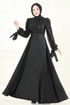 فستان سهرة أسود 5670EDF311-MS - Thumbnail