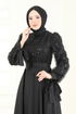 فستان سهرة أسود 5670EDF311-MS - Thumbnail