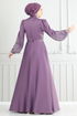 Evening Dress 5675EDF311-MS Dark Lilac - Thumbnail