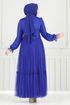 فستان سهرة نيلي 5684EDF311-MS - Thumbnail
