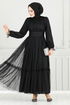 Evening Dress 5684END900-M Black - Thumbnail