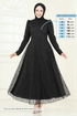 فستان سهرة أسود 5688EDF311-MS - Thumbnail