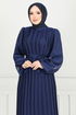 Evening Dress 5689END900-M Navy Blue - Thumbnail