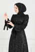 فستان سهرة أسود 5690EDF311-MS - Thumbnail
