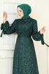 Evening Dress 5690EDF311-MS Emerald - Thumbnail