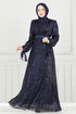 Evening Dress 5690EDF311-MS Navy Blue - Thumbnail