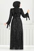 Evening Dress 5690END900-M Black - Thumbnail