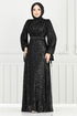 Evening Dress 5690END900-M Black - Thumbnail