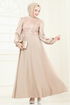 فستان سهرة بيج فاتح 5691EDF311-MS - Thumbnail