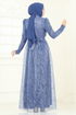 Evening Dress 5699EDF311-MS Indigo - Thumbnail