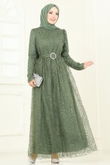 E.D.F. - فستان سهرة اخضر عفني 5699EDF311-MS