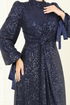Evening Dress 5701EDF311-MS Navy Blue - Thumbnail