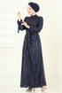 Evening Dress 5701EDF311-MS Navy Blue - Thumbnail