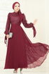 Evening Dress 5704EDF311-MS Burgundy - Thumbnail