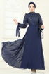 Evening Dress 5704EDF311-MS Navy Blue - Thumbnail