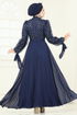 Evening Dress 5704EDF311-MS Navy Blue - Thumbnail