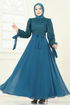 Evening Dress 5704EDF311-MS Petroleum - Thumbnail