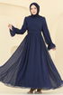 Evening Dress 5706EDF311-MS Navy Blue - Thumbnail