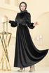 فستان سهرة أسود 5708EDF311-MS - Thumbnail
