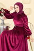 Evening Dress 5708EDF311-MS Burgundy - Thumbnail