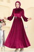 Evening Dress 5708EDF311-MS Burgundy - Thumbnail