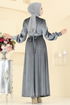 Evening Dress 5708EDF311-MS Dark Gray - Thumbnail