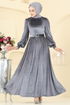 Evening Dress 5708EDF311-MS Light Gray - Thumbnail