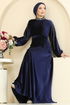 Evening Dress 5709EDF311-MS Navy Blue - Thumbnail