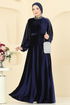 Evening Dress 5709EDF311-MS Navy Blue - Thumbnail