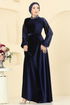 Evening Dress 5709EDF311-MS Navy Blue - Thumbnail
