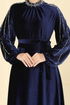Evening Dress 5709EDF311-MS Navy Blue - Thumbnail