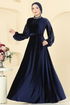 Evening Dress 5709EDF311-MS Navy Blue - Thumbnail