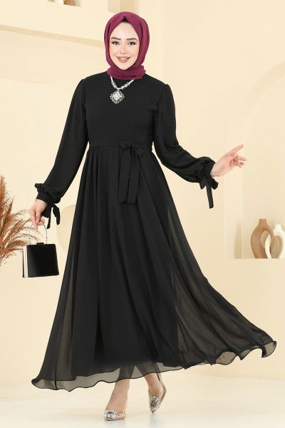 B.İ.S.S.K. - Evening Dress 6217BSK463-MS Black