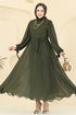 Evening Dress 6217BSK463-MS Dark Khaki - Thumbnail