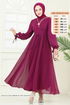 Evening Dress 6217BSK463-MS Fuchsia - Thumbnail