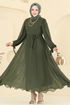 Evening Dress 6217BSK463-MS Khaki - Thumbnail
