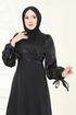 فستان سهرة أسود 6220BSK463-MS - Thumbnail