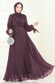B.İ.S.S.K. - Evening Dress 6220BSK463-MS Dark Rose Dusky