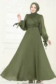 B.İ.S.S.K. - Evening Dress 6220BSK463-MS Khaki