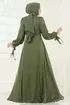 فستان سهرة اخضر عفني 6220BSK463-MS - Thumbnail