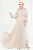 B.İ.S.S.K. - Evening Dress 6220BSK463-MS Stone