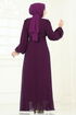Evening Dress 6226BSK463-MS Purple - Thumbnail