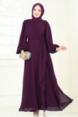 B.İ.S.S.K. - Evening Dress 6226BSK463-MS Purple