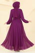 Evening Dress 6238BSK463-MS Damson - Thumbnail