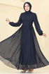 Evening Dress 6238BSK463-MS Navy Blue - Thumbnail