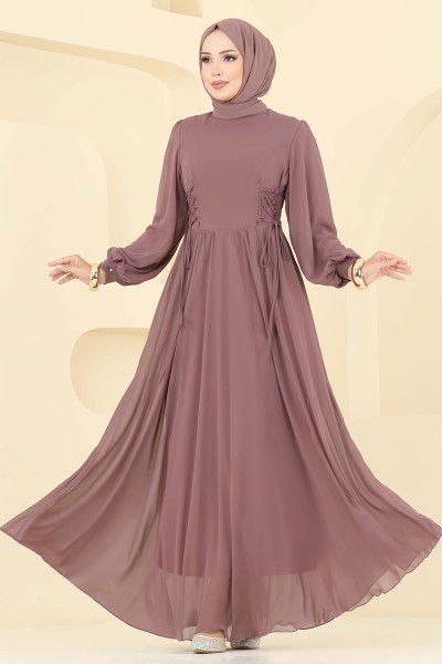 B.İ.S.S.K. - Evening Dress 6238BSK463-MS Powder Vision