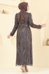 Evening Dress 6539YG95-MS Bitter Brown - Thumbnail