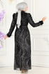 Evening Dress 6539YG95-MS Black & Silver - Thumbnail