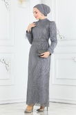 Y.G.S. - Evening Dress 6539YG95-MS Gray