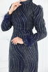 Evening Dress 6539YG95-MS Navy Blue - Thumbnail